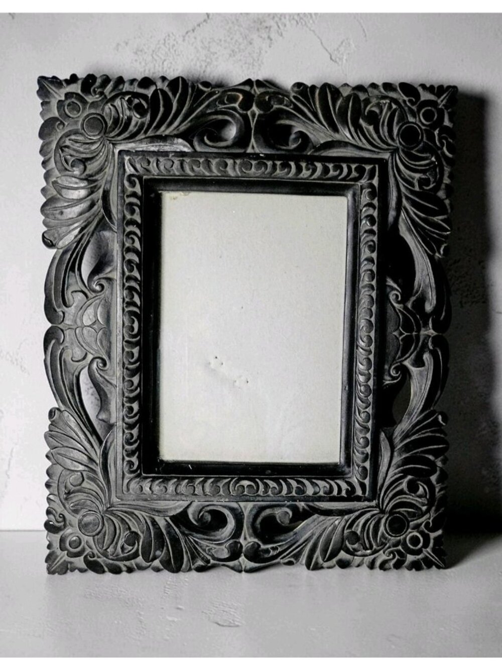 Vintage Heavy Carved Resin Photo Picture Frame 12x10 Goth Castle BaroqueNo Easel